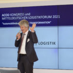 Klaus-Dieter Bugiel, Geschäftsstellenleiter des Netzwerk Logistik Mitteldeutschland moderiert das 16. Mitteldeutsche Logistikforum
