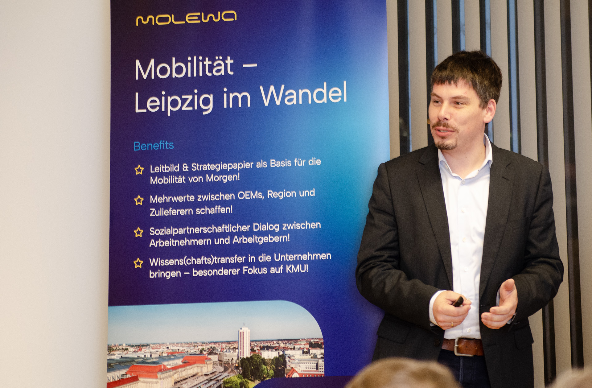 Tobias Grützner umreißt die langfristigen Ziele des Projektes MOLEWA