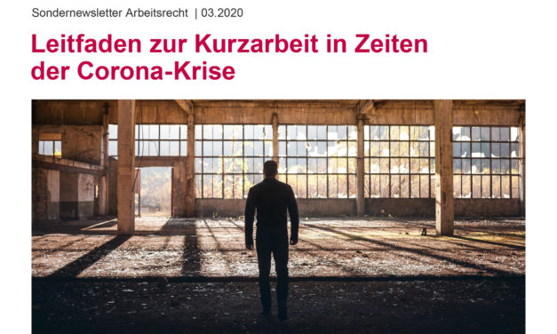 Sondernewsletter Arbeitsrecht unseres Netzwerkmitglieds Luther Rechtsanwaltsgesellschaft mbH